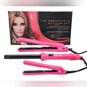 KOR VELVET PINK ESSENTIAL STYLING KIT 100% Solid Ceramic European Tech. HSK29.